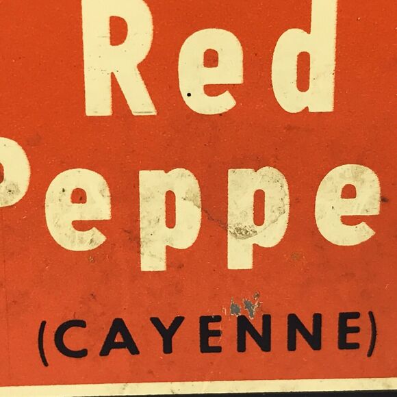 Tones Spice Tin Red Cayenne Pepper Tone Bros Des Moines VTG Advertising - Picture 6 of 10